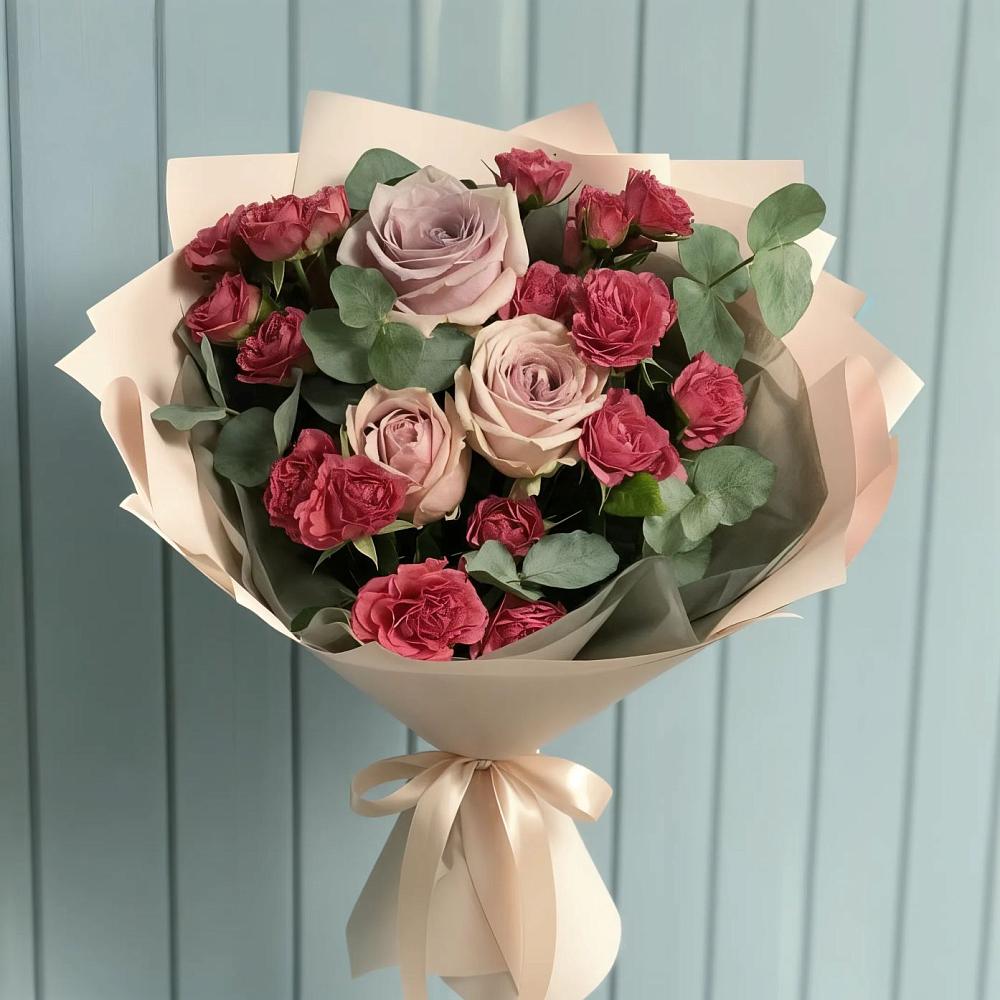 Букет цветов из: Гвоздики и Розы в Приволжске