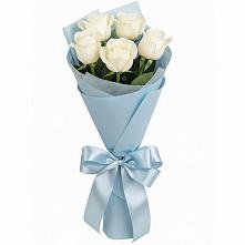 Букет 5 Белых роз Проуд #REPLACE_PRED# Приволжске