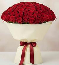 Букет 101 Красная роза Милано в Приволжске