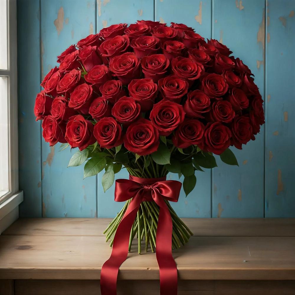 Букет Красные розы Блэк Меджик в Приволжске