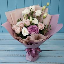 Букет цветов из:  Розы и Лизиантусы в Приволжске