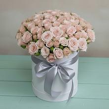 Цветочная композиция из Розы в шляпной коробке #REPLACE_PRED# Приволжске