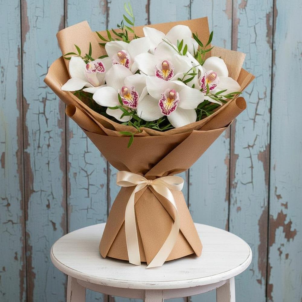 Букет цветов из: Орхидеи и Розы в Приволжске