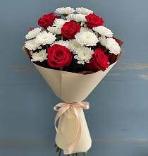 Букет цветов из:  Розы и Хризантемы в Приволжске