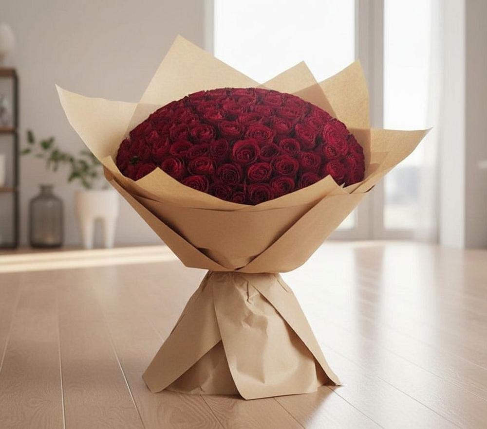 Букет 101 Красная роза в Приволжске
