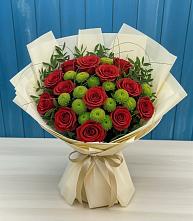 Букет цветов из:  Розы и Хризантемы #REPLACE_PRED# Приволжске